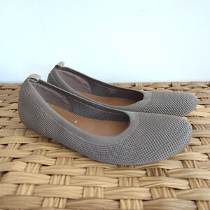 Seychelles Taupe Beige Flexible Knit Ballet Flats Size 10W
